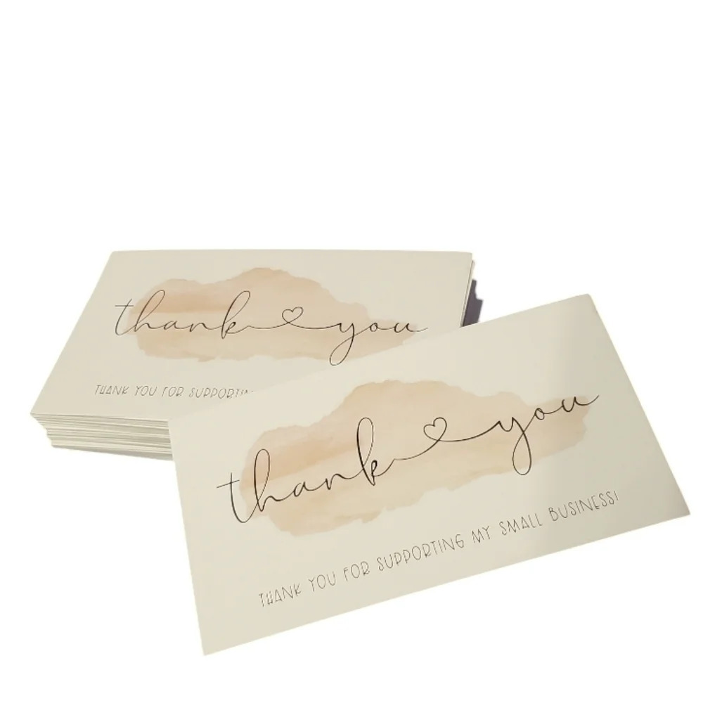 NEW Business Thank You Cards 50 PCS Shipping Packages Small Business Cardstock